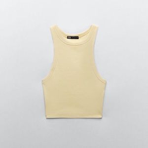 Zara Ribbed Cropped Tank